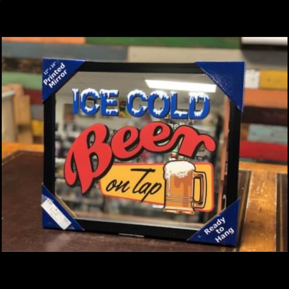 Mirror Man Cave Bar Decor